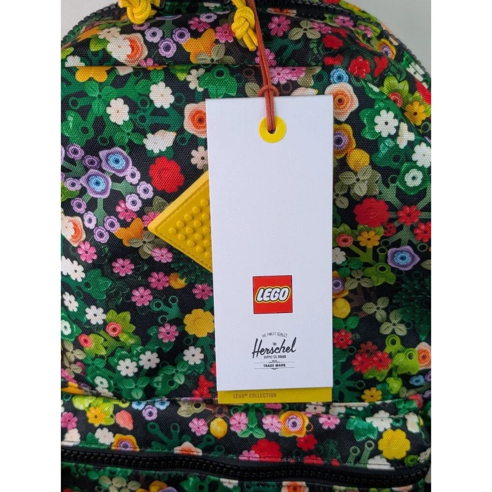 LEGO Herschel Heritage Youth Backpack Scavenger Hunt Meadow Floral NWT